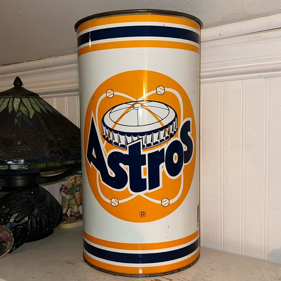 1968 Houston Astros metal MLB Baseball trash can